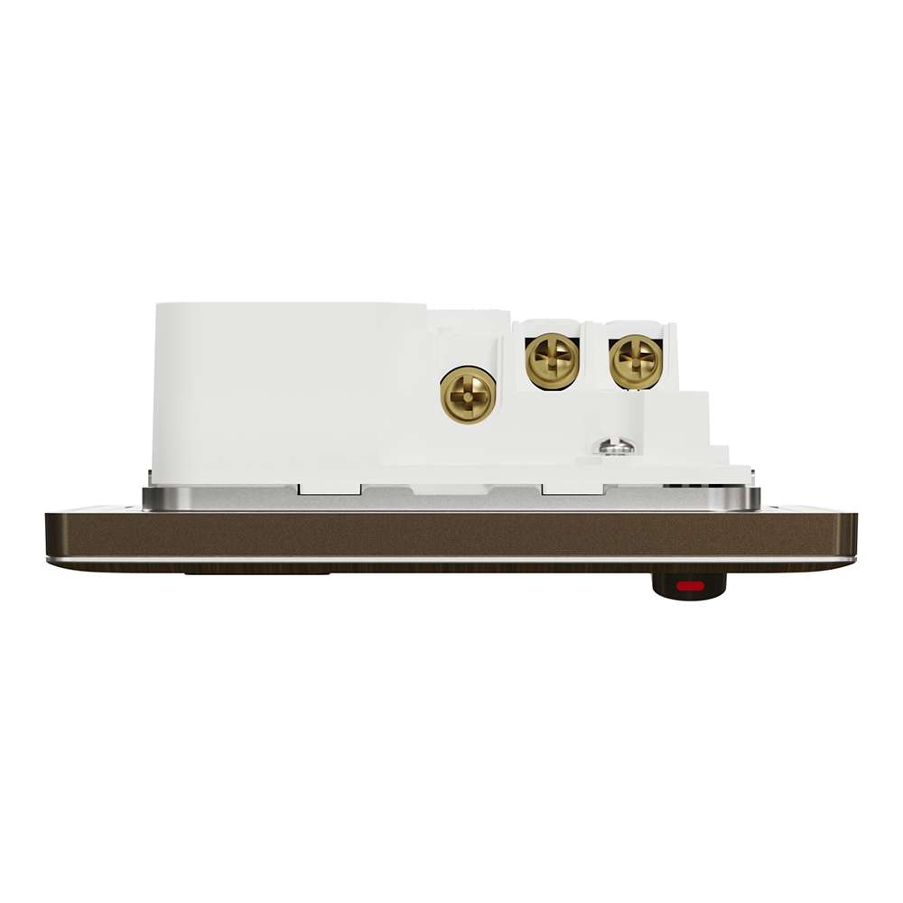 Schneider Electric UnicaX 16A 1-Gang International Socket with USB, Antique Brass, Shuttered & Integrated Charging 7