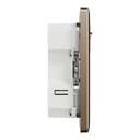 Schneider Electric UnicaX 16A 1-Gang International Socket with USB, Dark Bronze, Shuttered & Integrated Charging 7