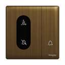 Schneider Electric Antique Brass/ UnicaX 1 Gang Bell Switch with DND/Please Wait, Heritage Finish, Antique Brass, Flush-Mount 0
