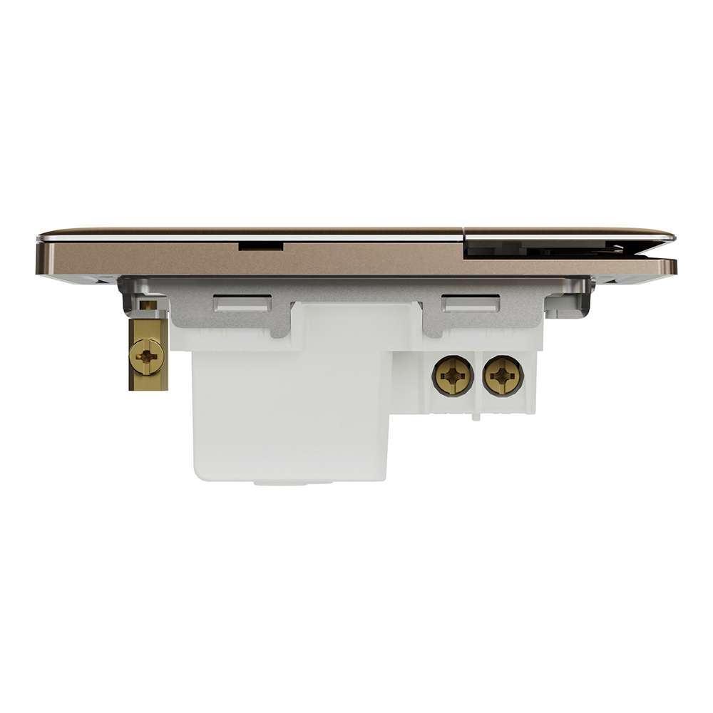 Schneider Electric Dark Bronze/ UnicaX 1 Gang Bell Switch with DND/Please Wait, Premium Finish, Dark Bronze, Flush-Mount 5