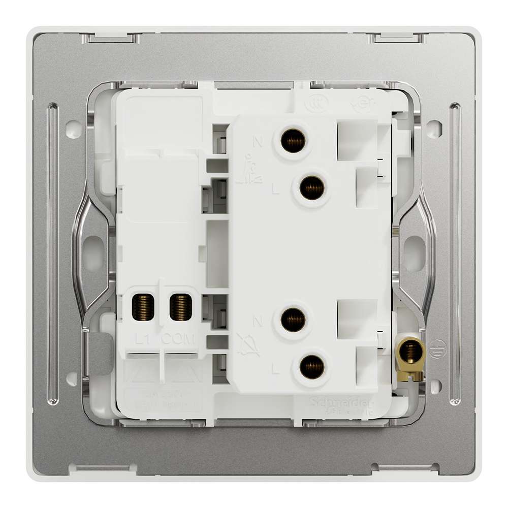 Schneider Electric Dark Grey/ UnicaX 1 Gang Bell Switch with DND/Please Wait, Contemporary Neutral, Dark Grey, Flush-Mount 3