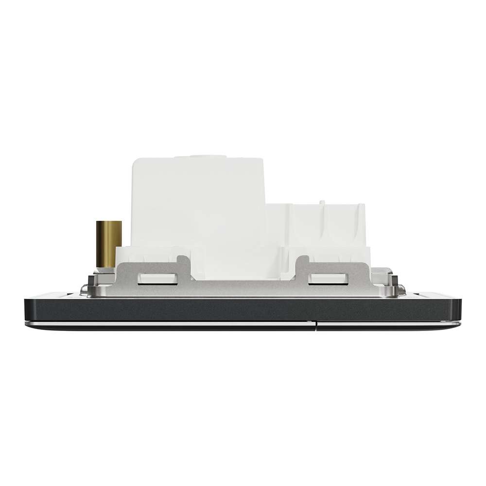 Schneider Electric Dark Grey/ UnicaX 1 Gang Bell Switch with DND/Please Wait, Contemporary Neutral, Dark Grey, Flush-Mount 4