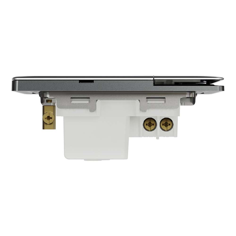 Schneider Electric Dark Grey/ UnicaX 1 Gang Bell Switch with DND/Please Wait, Contemporary Neutral, Dark Grey, Flush-Mount 5