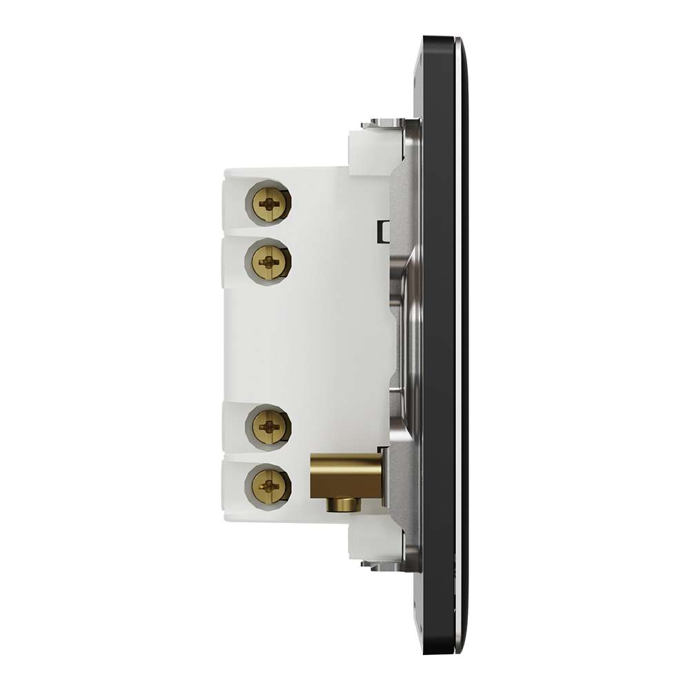 Schneider Electric Jet Black/ UnicaX 1 Gang Bell Switch with DND/Please Wait, High-Contrast, Jet Black, Flush-Mount 6