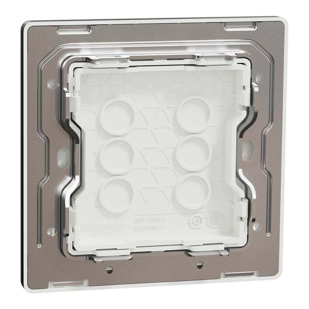 Schneider Electric UnicaX 1 Gang Blank Plate, Jet Black, Safety Cover, Flush-Mount 2