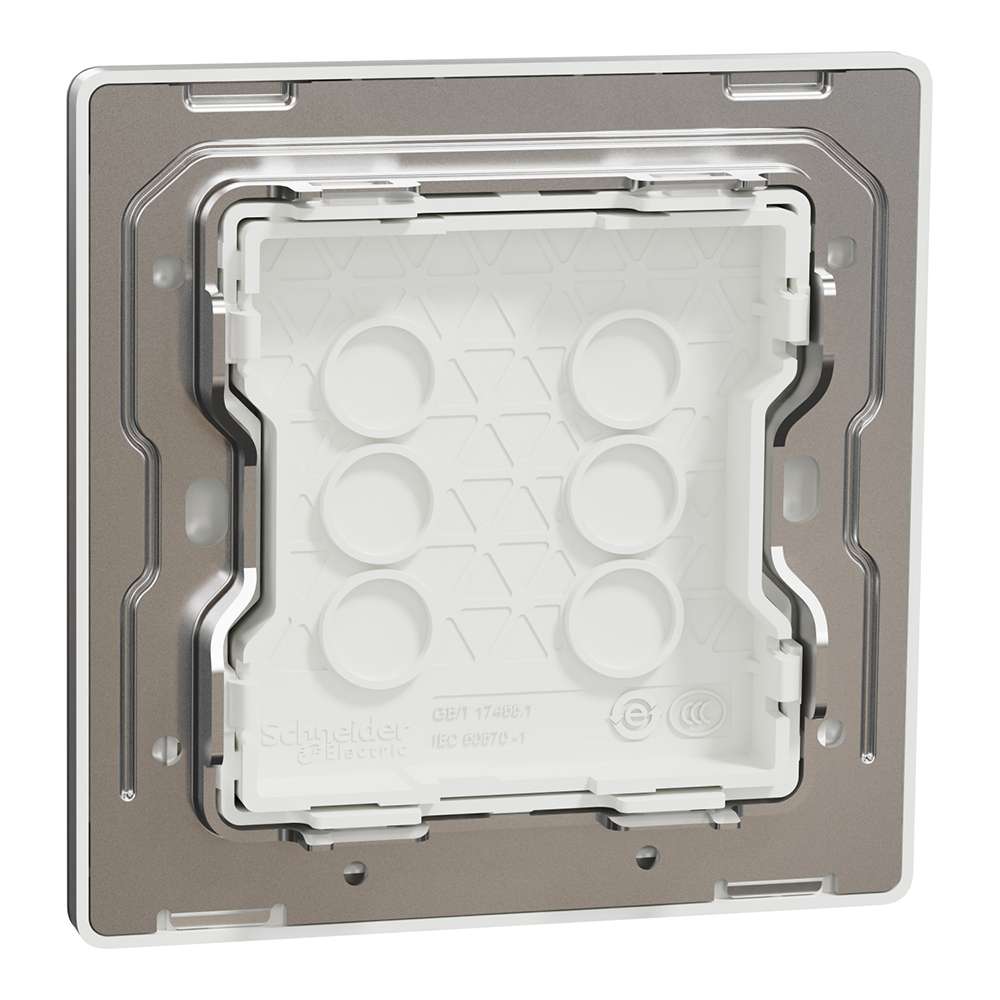 Schneider Electric UnicaX 1 Gang Blank Plate, Stainless Steel, Safety Cover, Flush-Mount 2