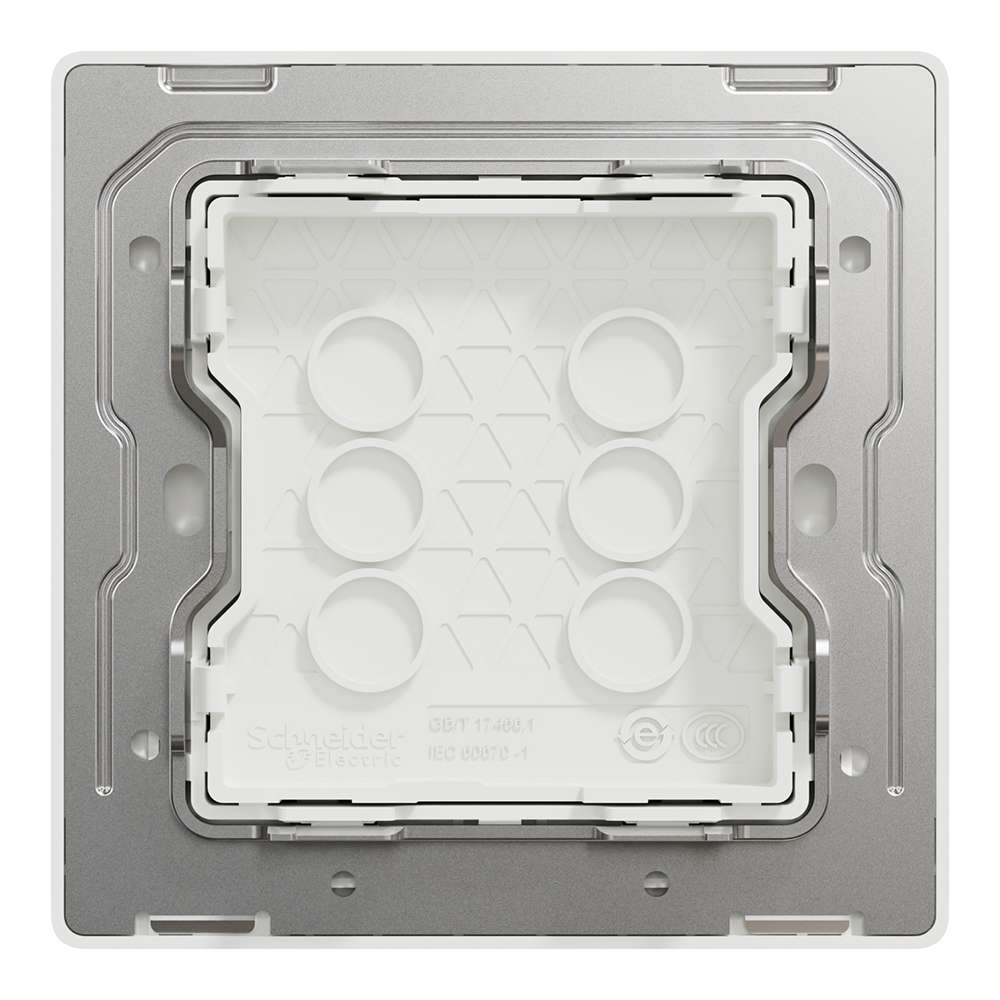 Schneider Electric UnicaX 1 Gang Blank Plate, Stainless Steel, Safety Cover, Flush-Mount 3