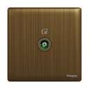 Schneider Electric UnicaX 1 Gang TV Socket, Antique Brass, Coordinated Finish, Flush-Mount 0