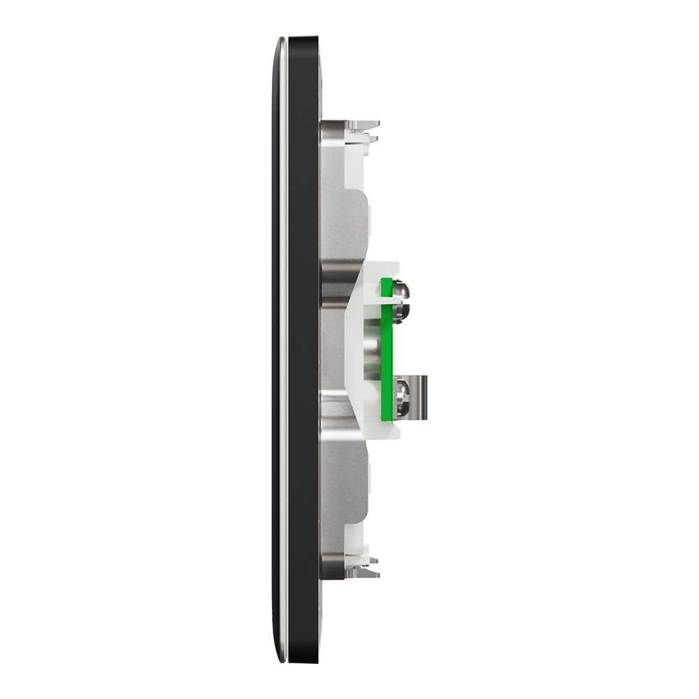 Schneider Electric UnicaX 1 Gang TV Socket, Jet Black, Slim Plate, Flush-Mount 3