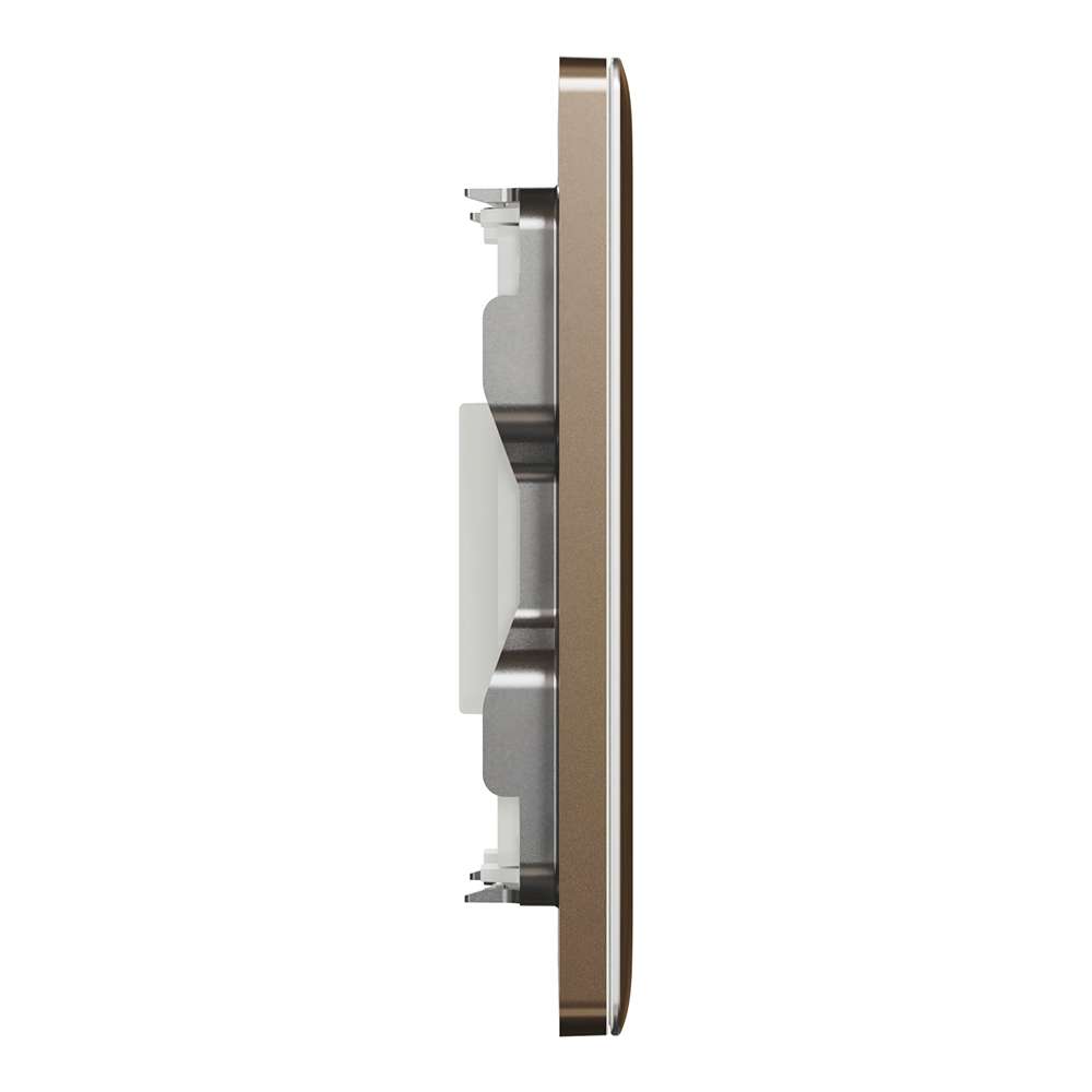 Schneider Electric UnicaX 1 Gang Wall Plate, Without Module, Dark Bronze, Flush-Mount 6