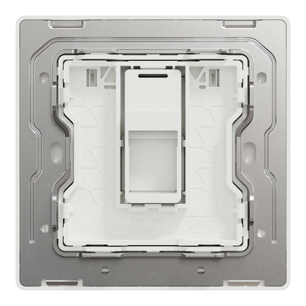 Schneider Electric UnicaX 1 Gang Wall Plate, Without Module, Dark Grey, Flush-Mount 3