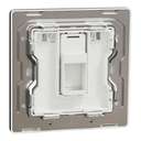 Schneider Electric UnicaX 1 Gang Wall Plate, Without Module, Jet Black, Flush-Mount 2