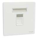 Schneider Electric UnicaX 1 Gang Wall Plate, Without Module, Painted White, Flush-Mount 0