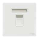 Schneider Electric UnicaX 1 Gang Wall Plate, Without Module, Painted White, Flush-Mount 1