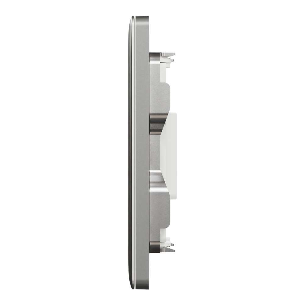 Schneider Electric UnicaX 1 Gang Wall Plate, Without Module, Stainless Steel, Flush-Mount 6
