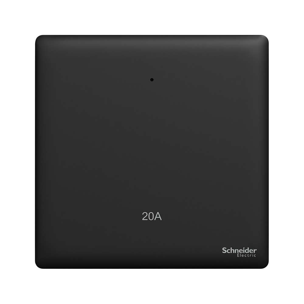 Schneider Electric UnicaX 20A 1-Gang DP with LED & Earth, Jet Black 0