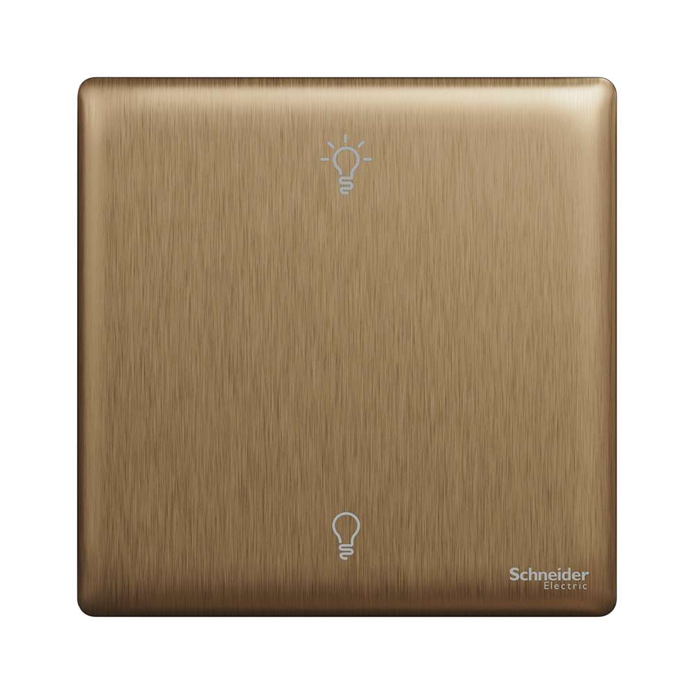 Schneider Electric UnicaX 1 Gang 250W Rotary Dimmer, Dark Bronze, Smooth Control, Flush-Mount 1
