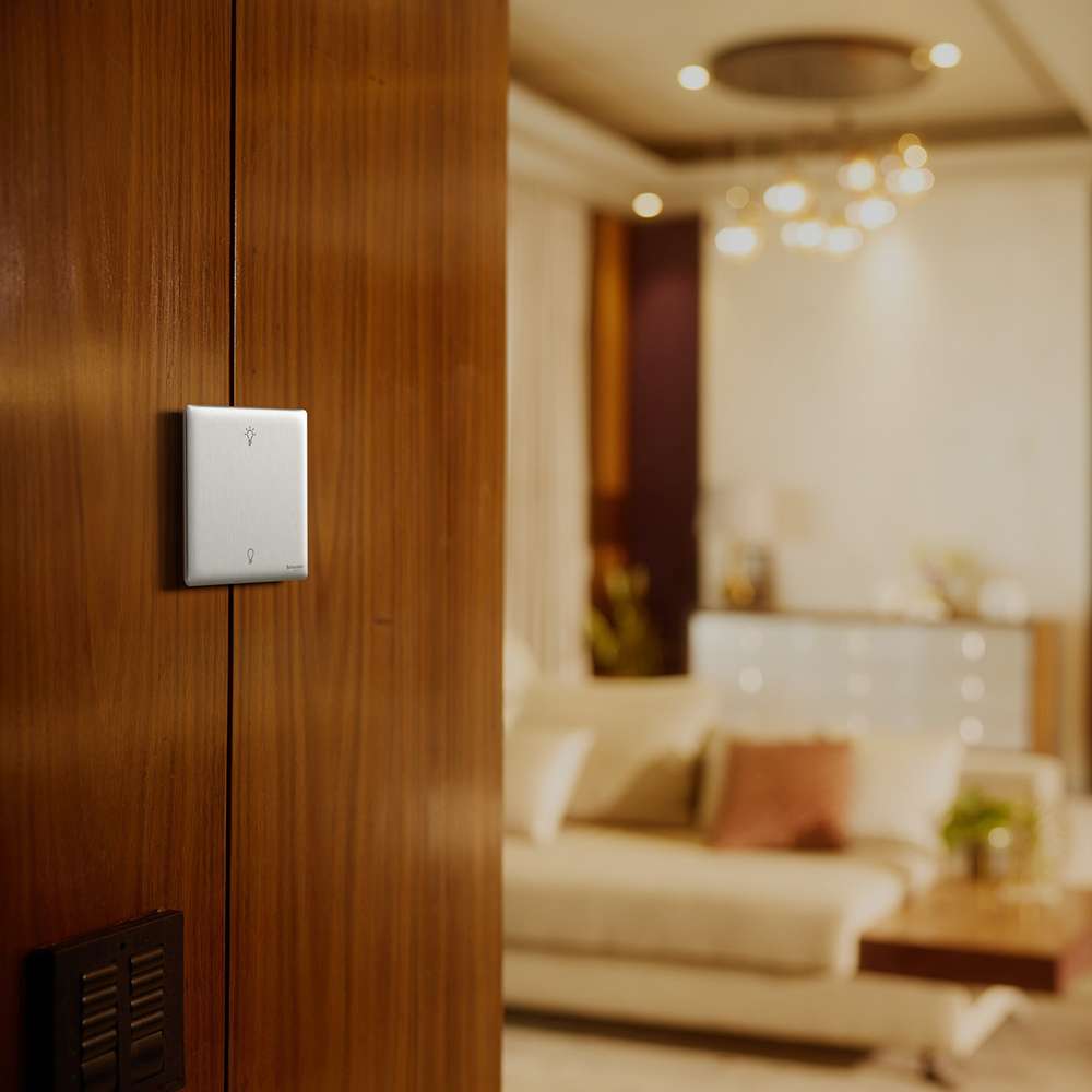 Schneider Electric UnicaX 1 Gang 250W Rotary Dimmer, Stainless Steel, Smooth Control, Flush-Mount 6