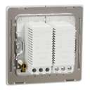Schneider Electric UnicaX 2 Gang 250W Rotary Dimmer, Jet Black, Smooth Control, Flush-Mount 2