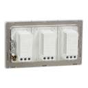 Schneider Electric UnicaX 3 Gang 250W Rotary Dimmer, Dark Bronze, Smooth Control, Flush-Mount 2