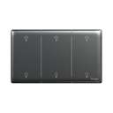 Schneider Electric UnicaX 3 Gang 250W Rotary Dimmer, Dark Grey, Smooth Control, Flush-Mount 1