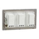 Schneider Electric UnicaX 3 Gang 250W Rotary Dimmer, Dark Grey, Smooth Control, Flush-Mount 2