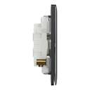 Schneider Electric UnicaX 2 Gang Status Switch with Neon, DND/Please Wait, Dark Grey, Flush-Mount 4