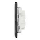 Schneider Electric UnicaX 2 Gang Status Switch with Neon, DND/Please Wait, Dark Grey, Flush-Mount 5