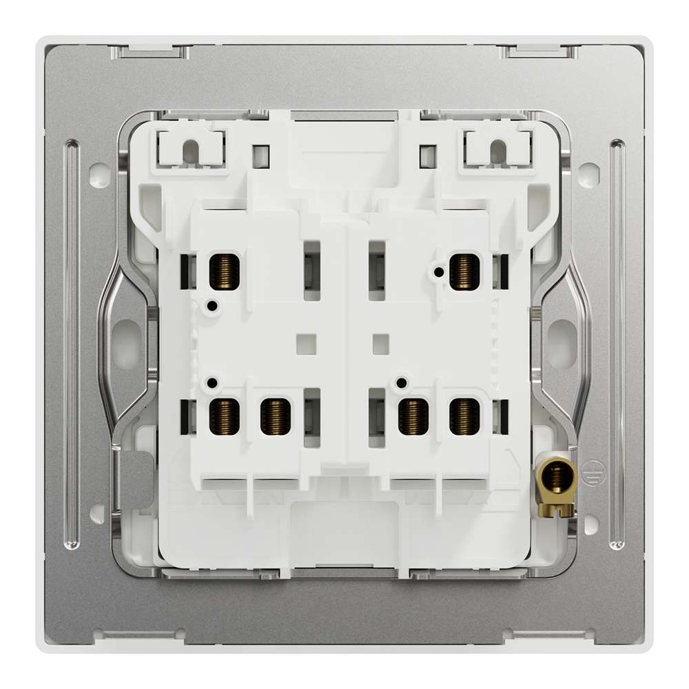 Schneider Electric UnicaX 2 Gang Status Switch with Neon, DND/Please Wait, Jet Black, Flush-Mount 2