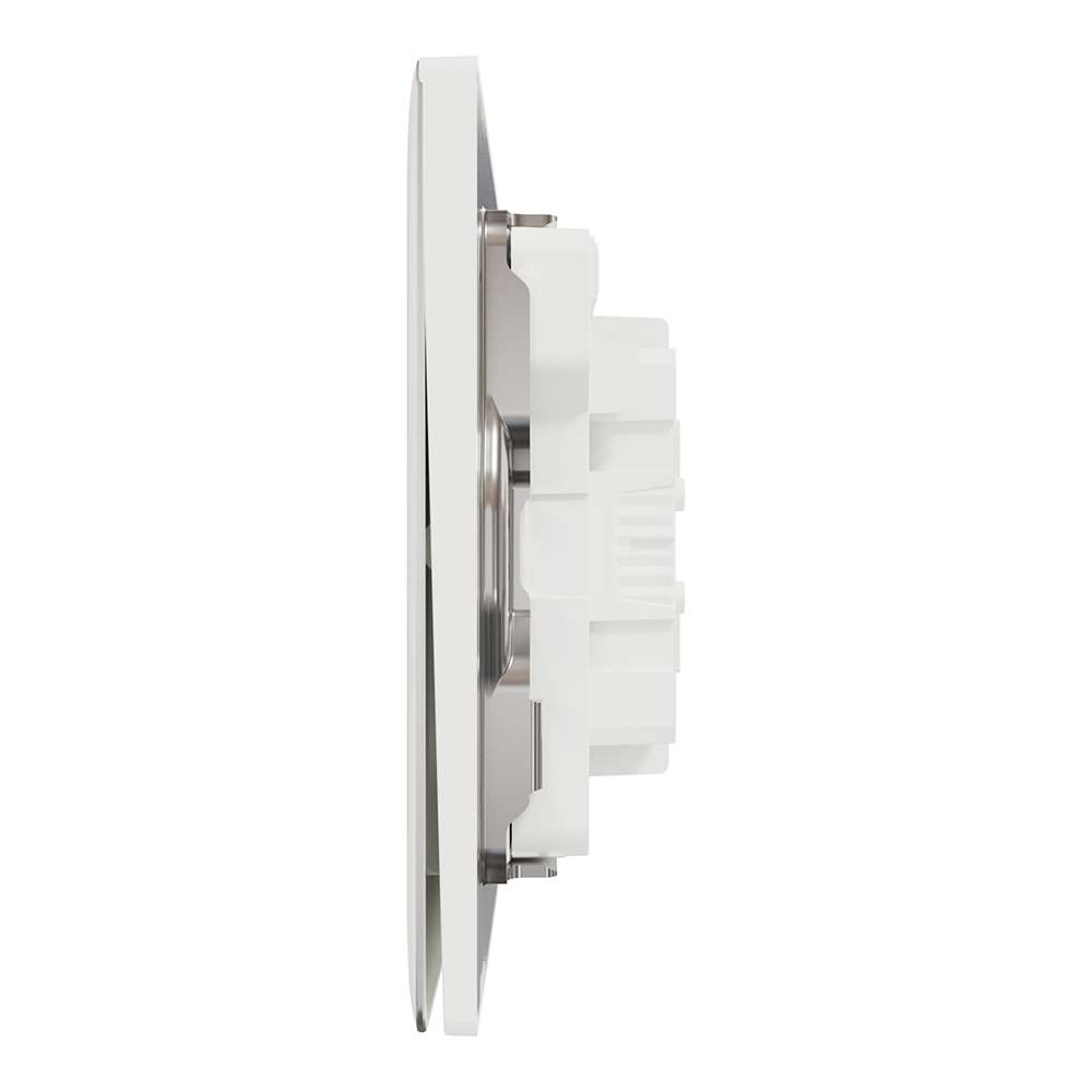 Schneider Electric UnicaX 2 Gang Status Switch with Neon, DND/Please Wait, Painted White, Flush-Mount 6