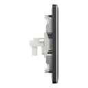 Schneider Electric UnicaX 2-Gang Telephone Socket, Dark Grey, Dual Ports & Clean Labels 6