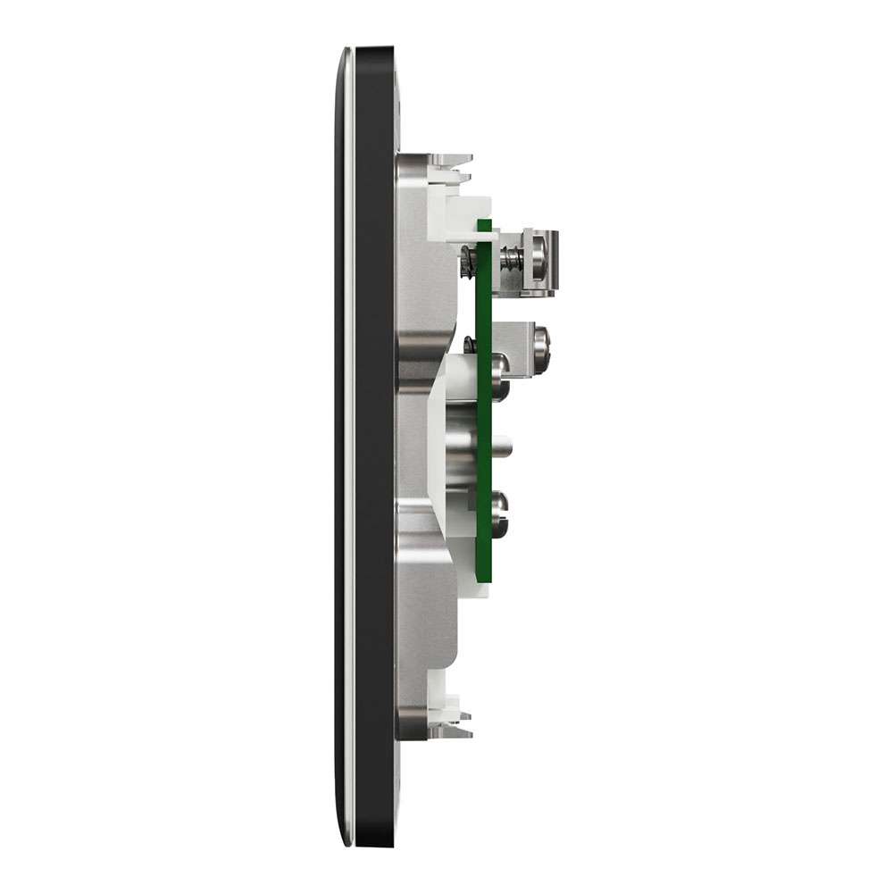 Schneider Electric UnicaX 2 Gang TV Master & FM Outlet, Jet Black, Flush-Mount 3