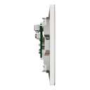 Schneider Electric UnicaX 2 Gang TV Socket, Painted White, Slim Plate, Flush-Mount 6