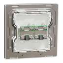 Schneider Electric UnicaX 2 Gang TV Master & FM Outlet, Dark Grey, Clean Aesthetic, Flush-Mount 2