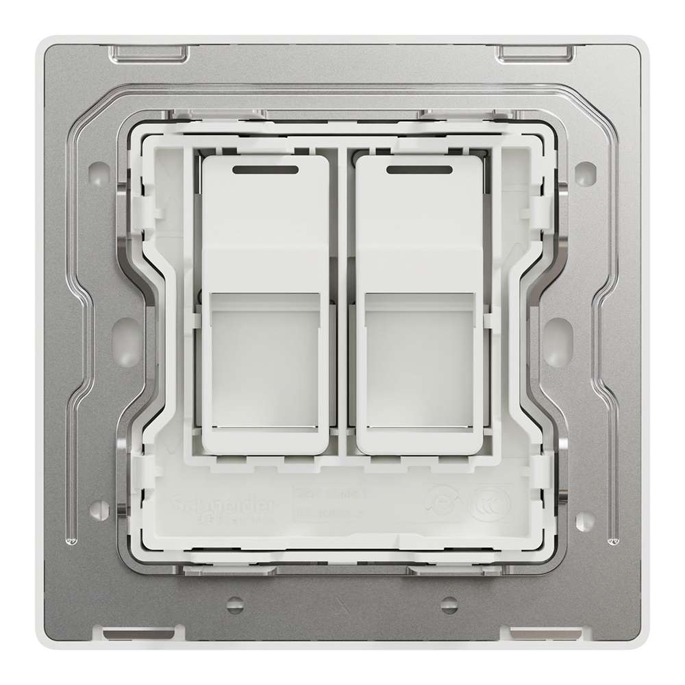 Schneider Electric UnicaX 2 Gang Wall Plate, Without Module, Dark Bronze, Flush-Mount 3