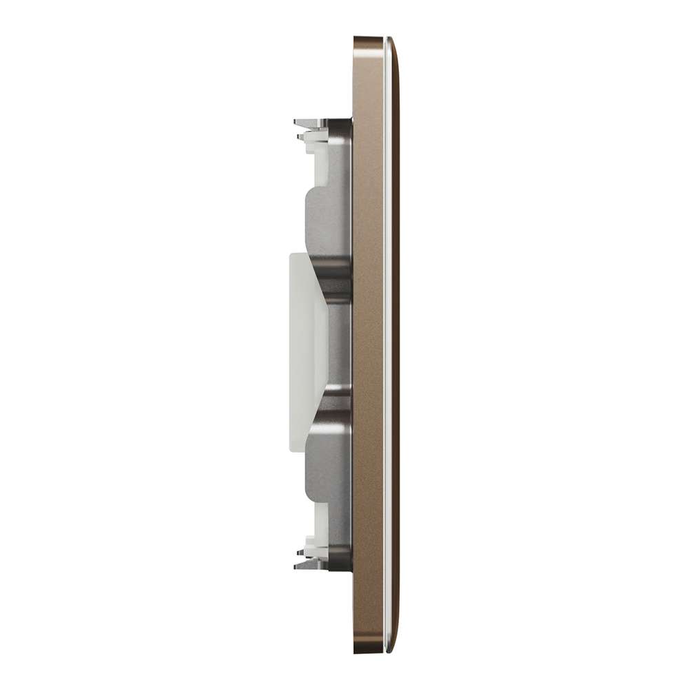 Schneider Electric UnicaX 2 Gang Wall Plate, Without Module, Dark Bronze, Flush-Mount 5