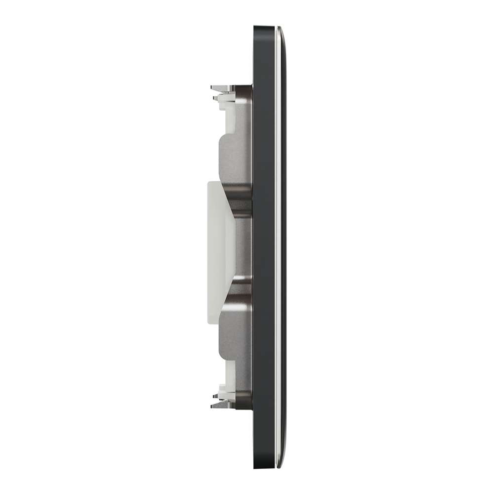 Schneider Electric UnicaX 2 Gang Wall Plate, Without Module, Dark Grey, Flush-Mount 6