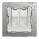 Schneider Electric UnicaX 2 Gang Wall Plate, Without Module, Stainless Steel, Flush-Mount 2