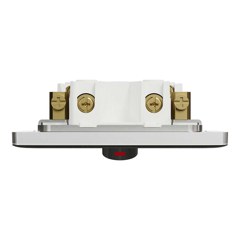 Schneider Electric UnicaX 32A 1-Gang DP with LED & Earth, Stainless Steel 5