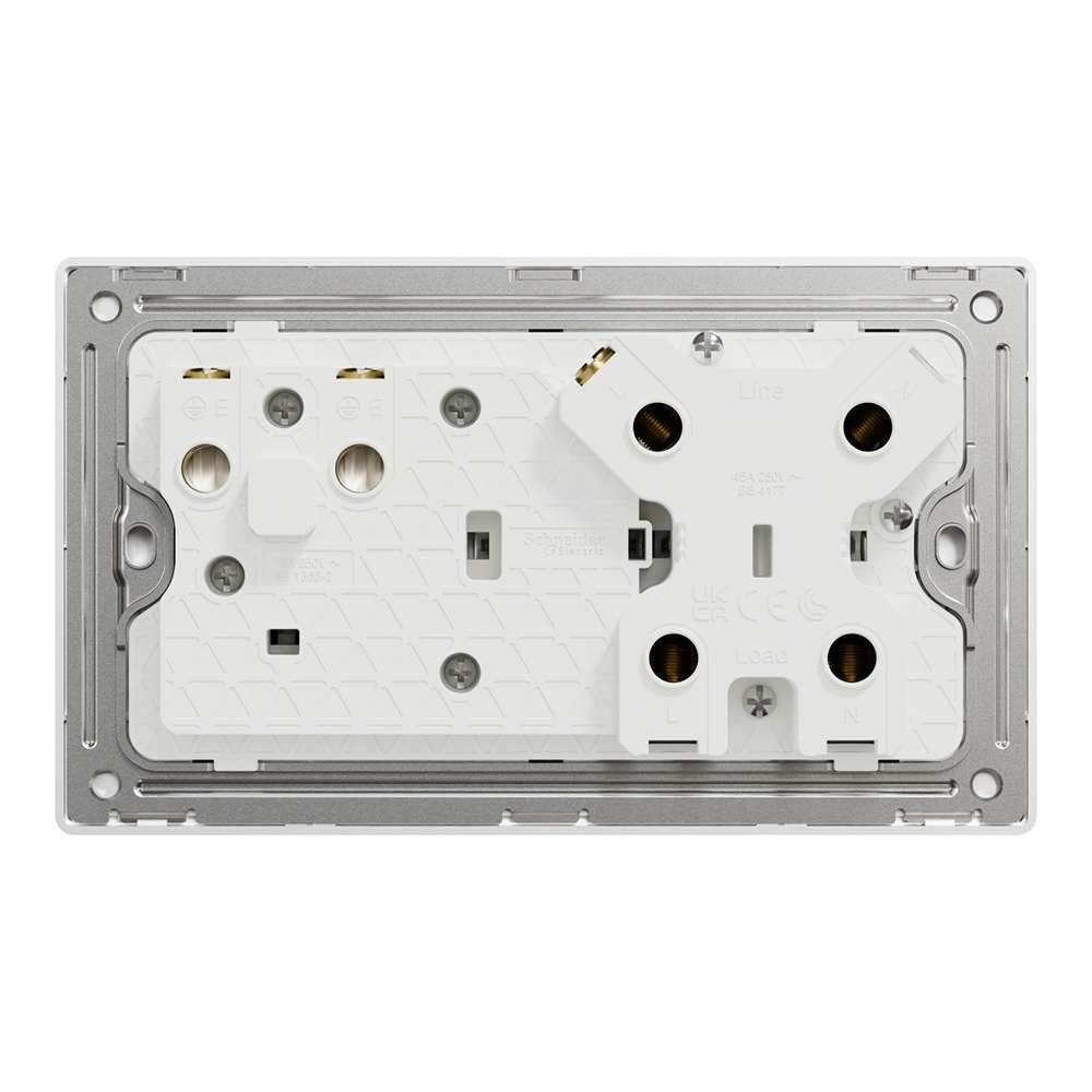 Schneider Electric UnicaX 45A Cooker Control Unit, Stainless Steel 1