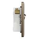 Schneider Electric UnicaX 50A 1-Gang DP with LED & Earth, Antique Brass 5