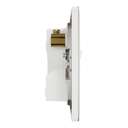 Schneider Electric UnicaX 50A 1-Gang DP with LED & Earth, Painted White 5