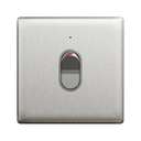 Schneider Electric UnicaX 50A 1-Gang DP with LED & Earth, Stainless Steel 0
