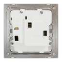 Schneider Electric UnicaX 5A 250V 1-Gang Socket, Painted White, Shuttered & Slim Front 3