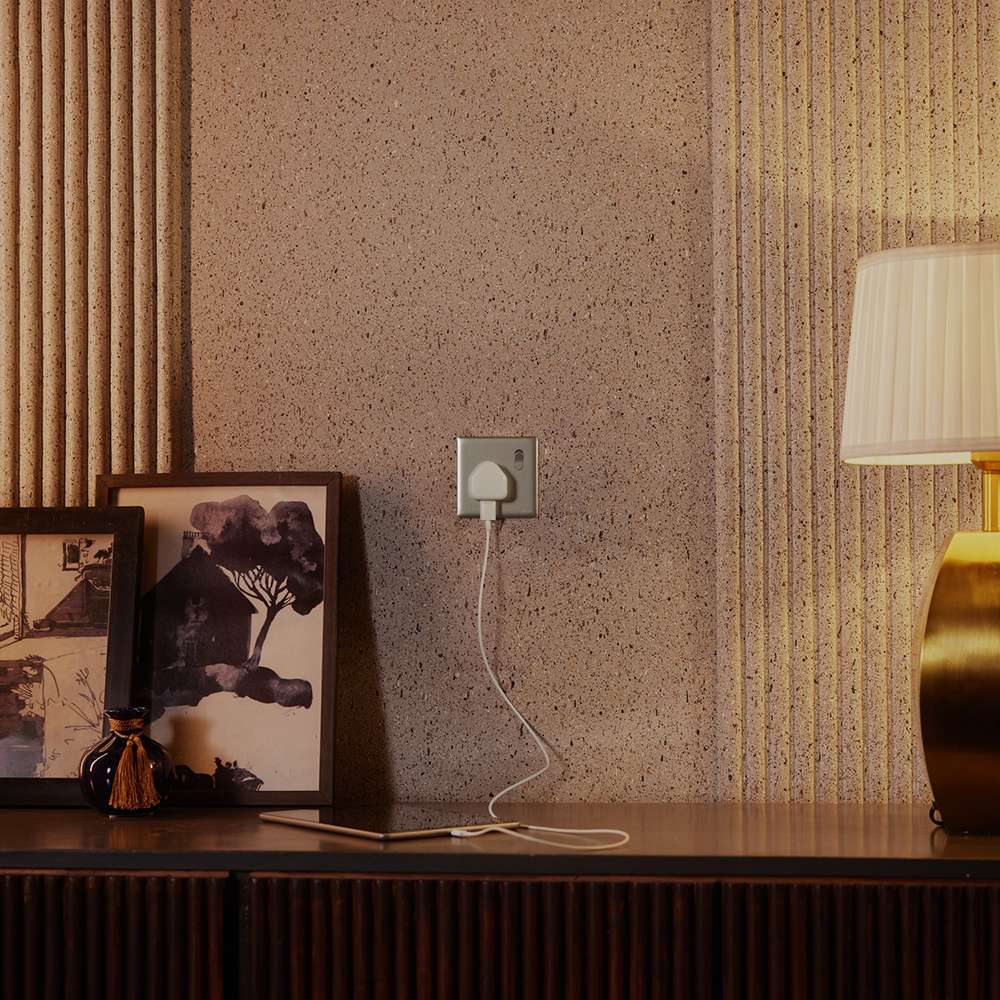 Schneider Electric UnicaX 5A 250V 1-Gang Socket, Stainless Steel, Shuttered & Slim Front 8