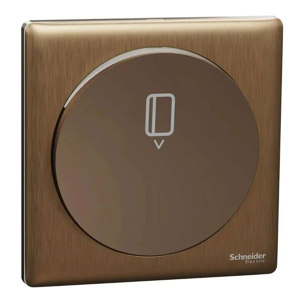 Schneider Electric UnicaX Electronic Key Card Switch with Time Delay, Dark Bronze, Energy Saver, Flush-Mount 0