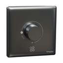Schneider Electric UnicaX Fan Speed Controller, Rotary, Dark Grey, Quiet Operation, Flush-Mount 0