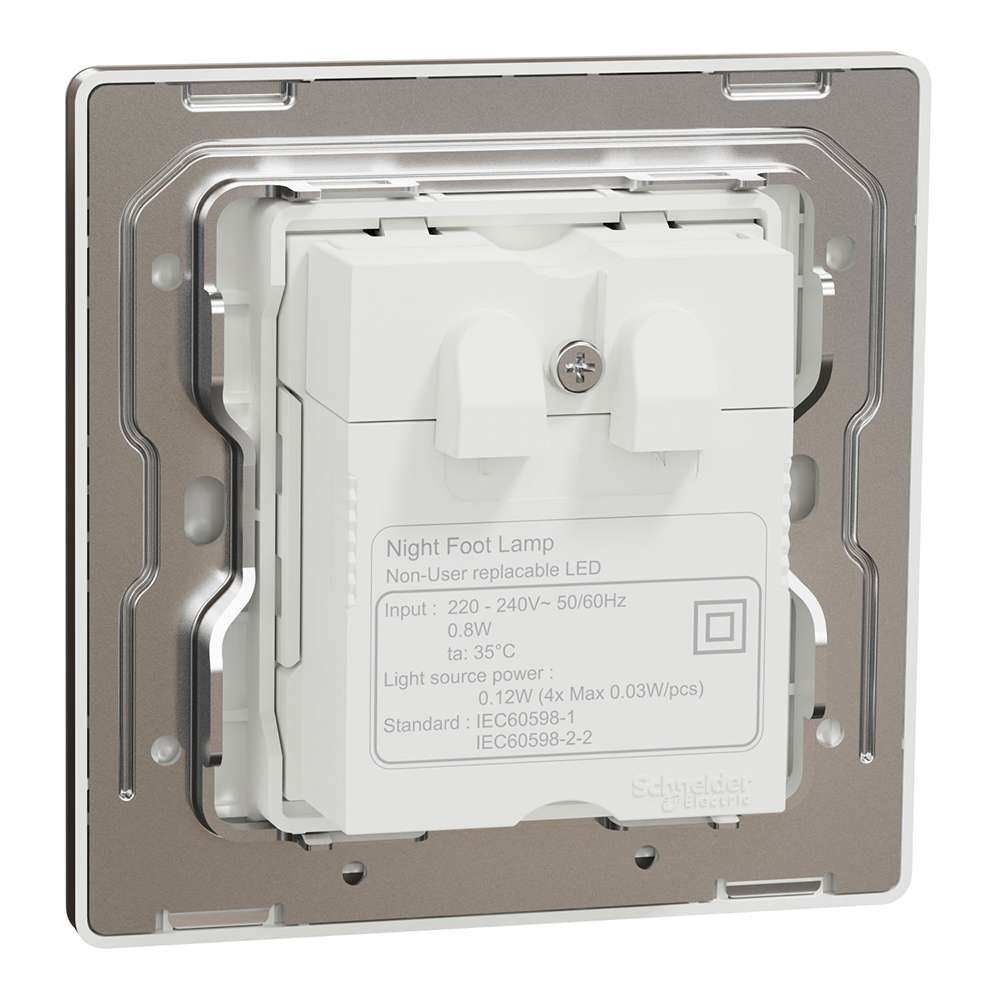 Schneider Electric UnicaX Night Foot Lamp, Soft Ambient Glow, Antique Brass, Flush-Mount 1