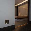 Schneider Electric UnicaX Night Foot Lamp, Soft Ambient Glow, Antique Brass, Flush-Mount 7