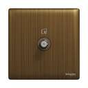 Schneider Electric UnicaX SAT Socket, F‑Type, Antique Brass, Shielded Port & Slim Front 0